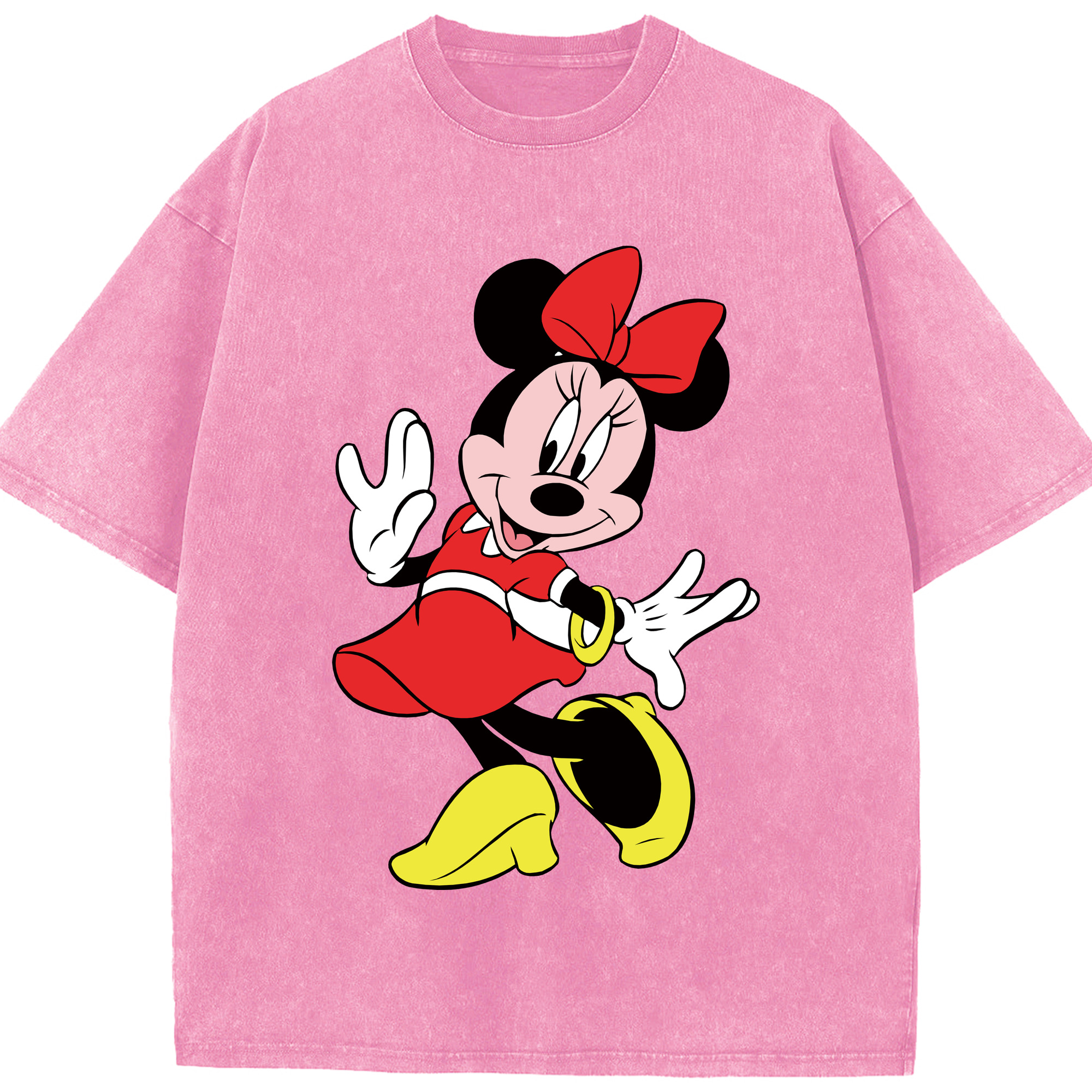 （画像用） ミッキーマウス Mickey Mouse 綿100% ヴィンテージ風 半袖Tシャツ（フロントプリント）